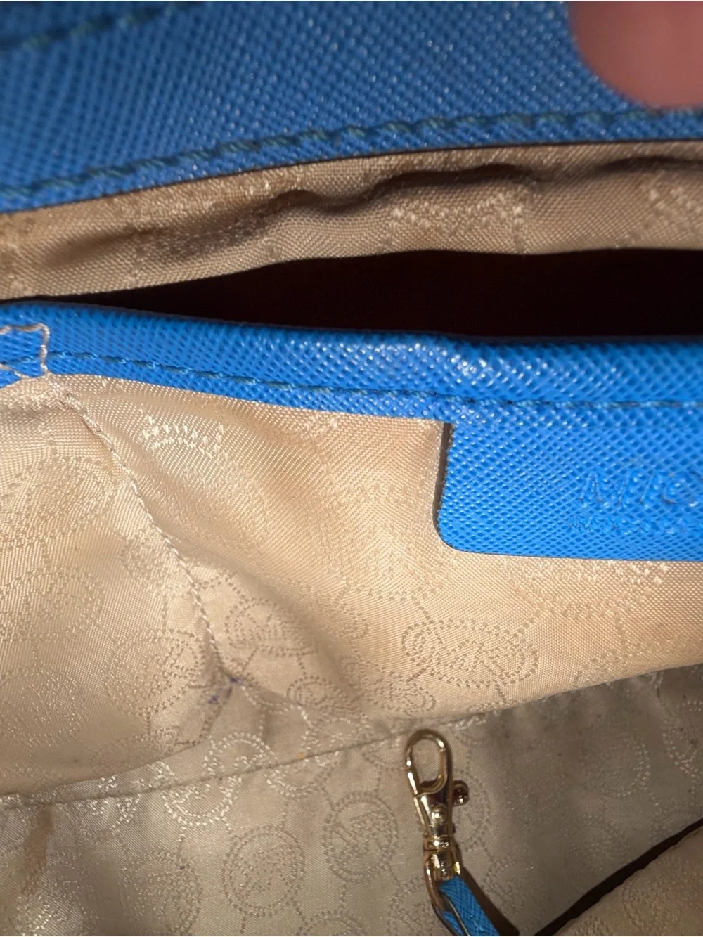 Authentic Michael Kors Large Bright Blue Hamilton Bag